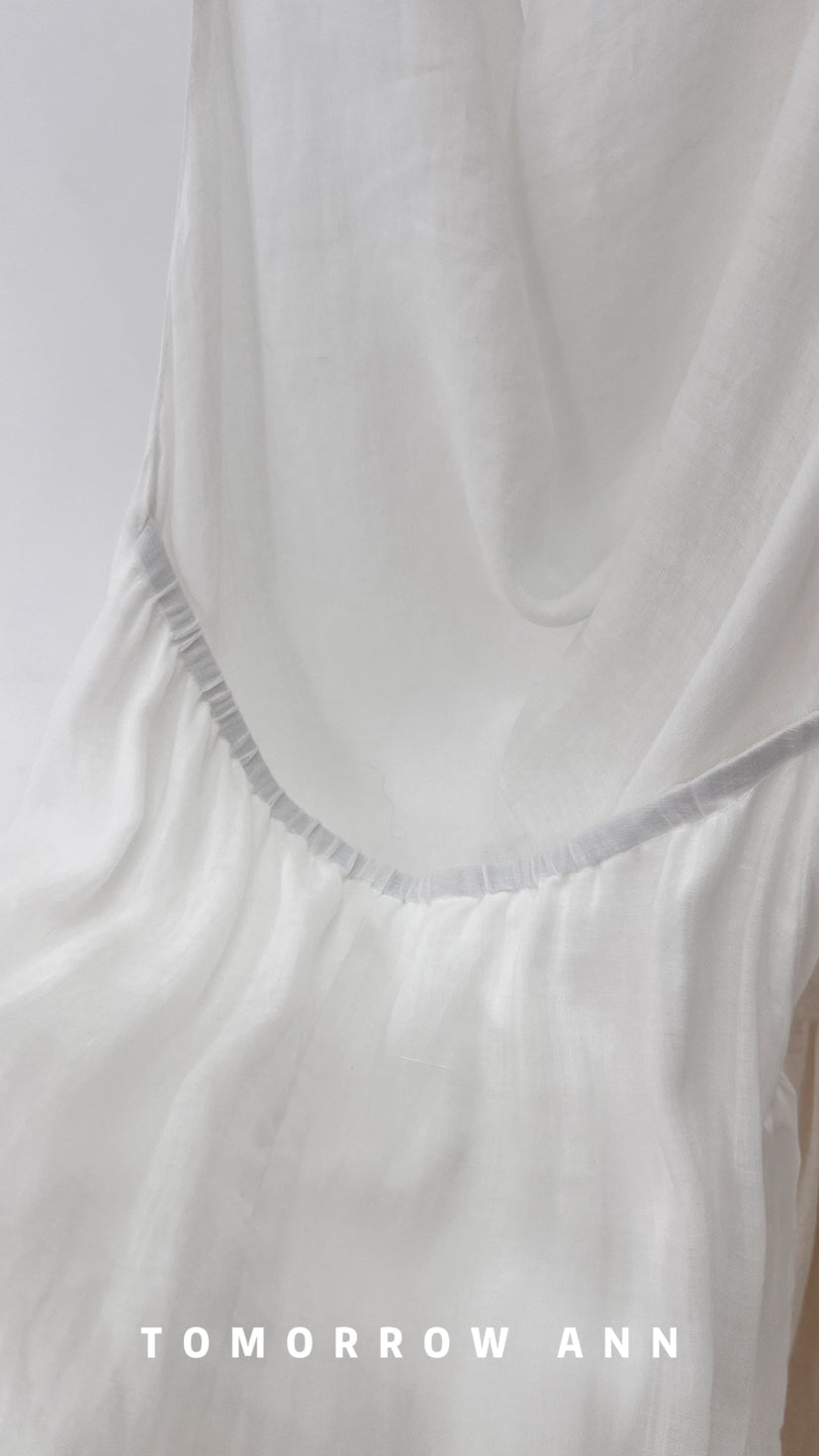 TOMORROW ANN Elegant Minimalist Halter Maxi Dress - Slimming Early Spring Vacation Outfit