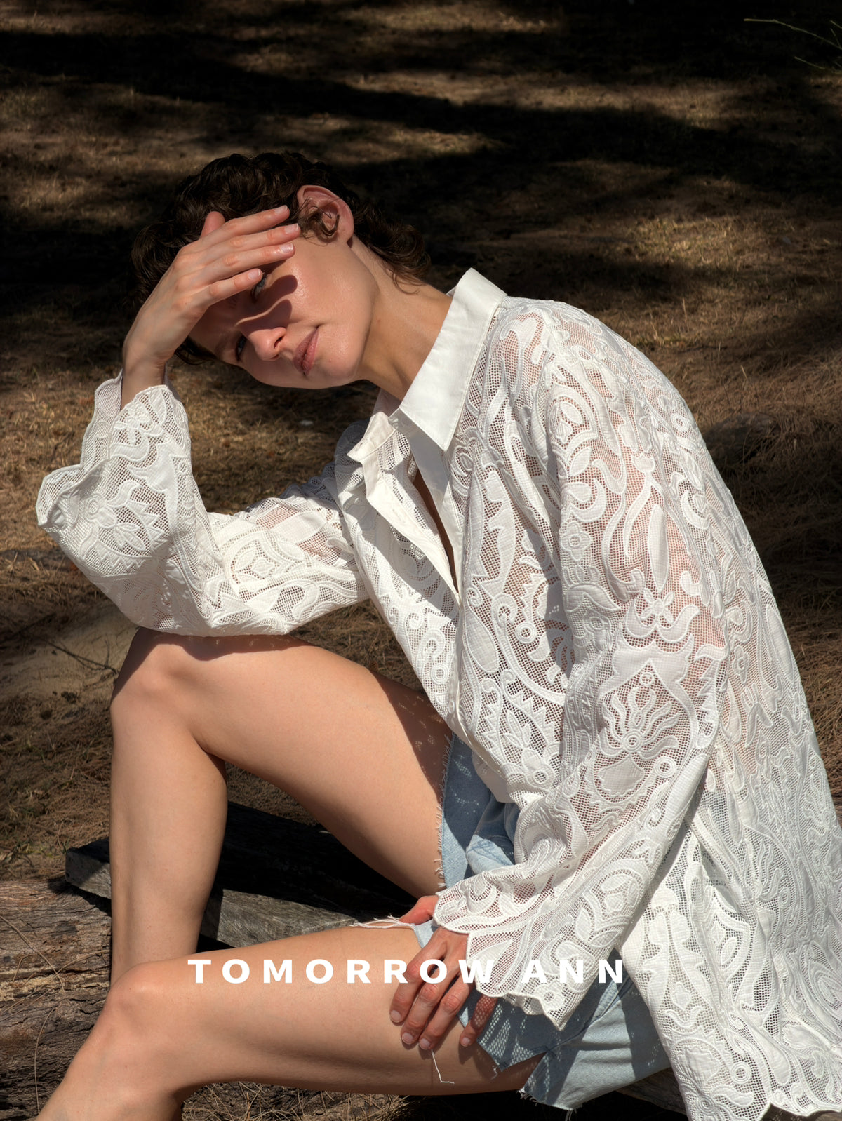 TOMORROW ANN Spring 2026 Elegant Embroidered Vacation Style Versatile Blouse