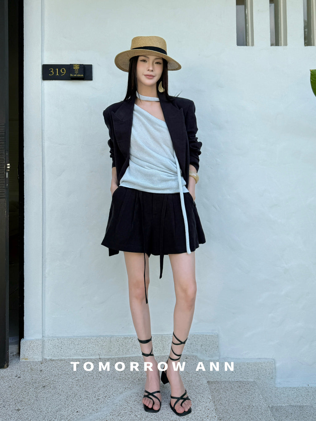 TOMORROW ANN Women's Minimalist Commuter Solid Blazer - 2026 Early Spring Collection