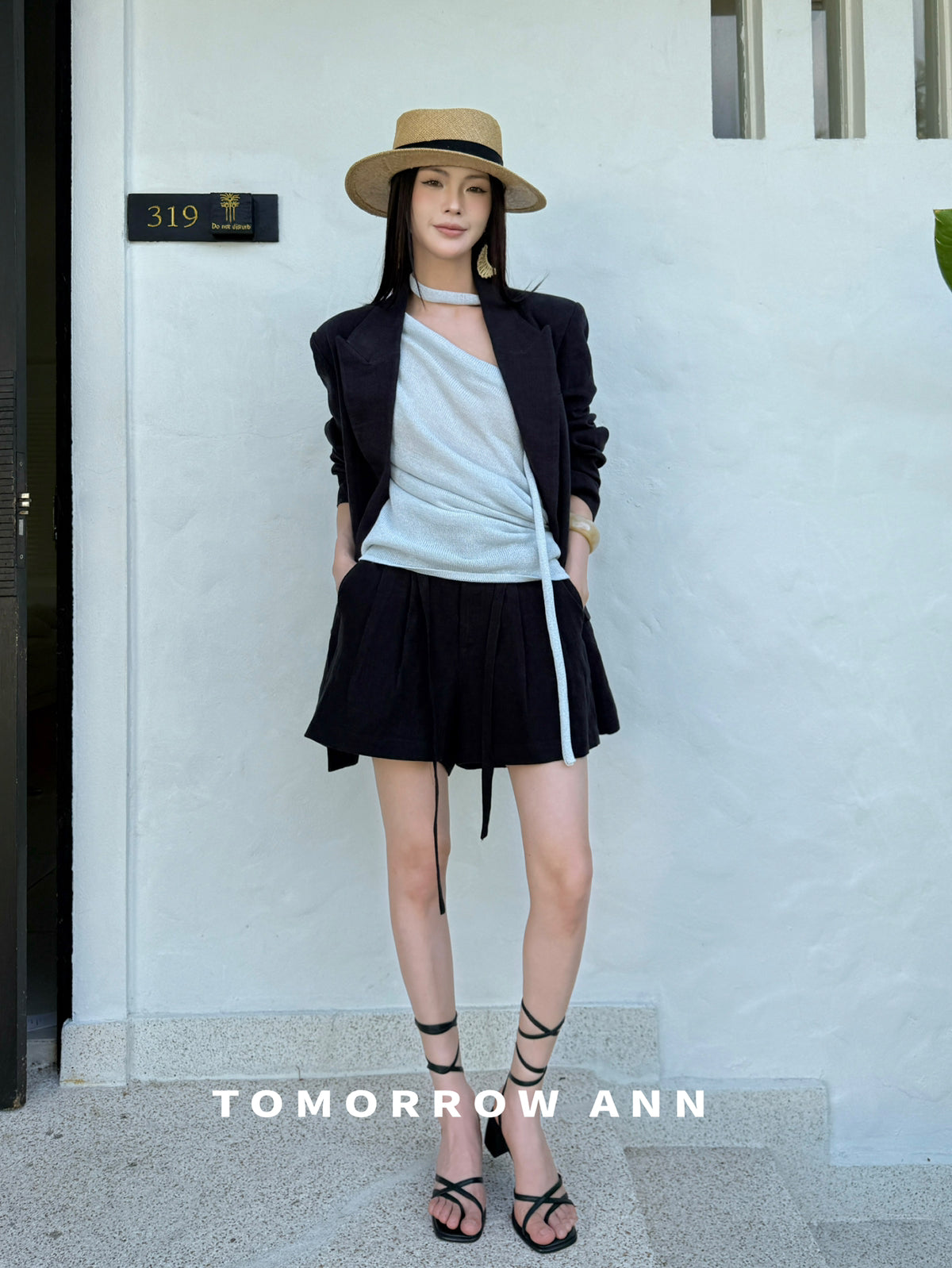 TOMORROW ANN Women's Minimalist Commuter Solid Blazer - 2026 Early Spring Collection