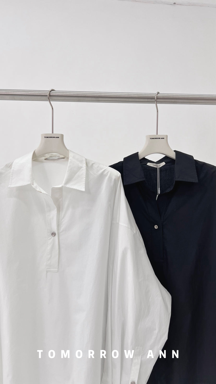 TOMORROW ANN Spring 2026 Minimalist Elegant Loose Fit Versatile Blouse