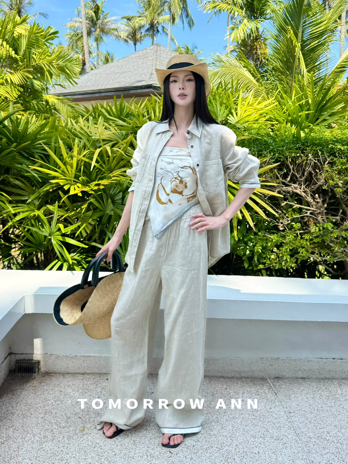 TOMORROW ANN Premium Linen Shirt - 2026 Spring Old Money Aesthetic Quiet Luxury Loose Blouse