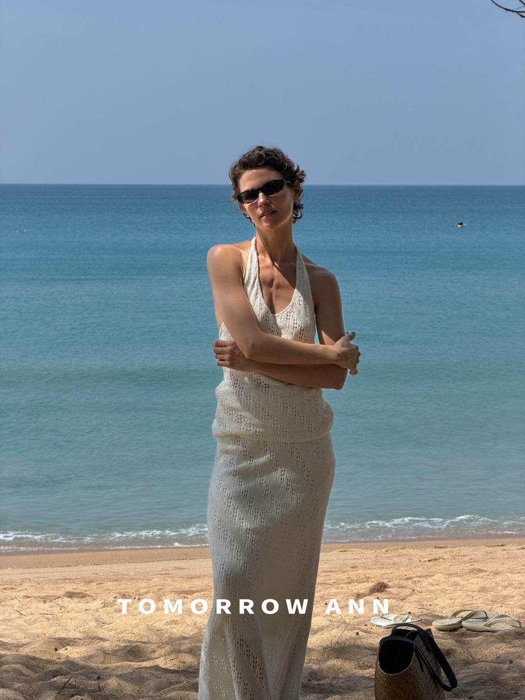 TOMORROW ANN Early Spring High-Waist Elegant Slimming A-Line Maxi Skirt