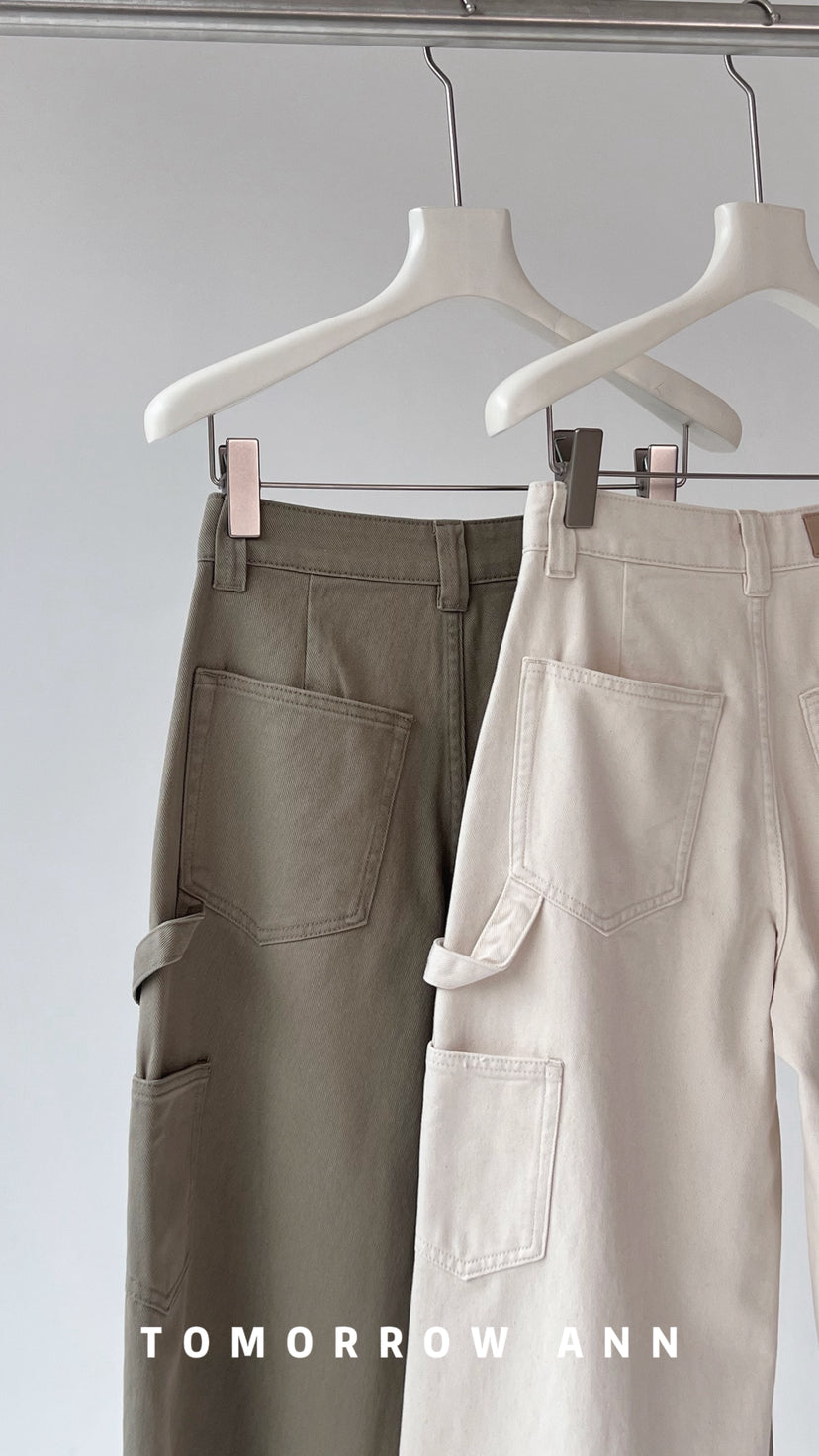 TOMORROW ANN Premium Relaxed Washed Denim Jeans - Spring 2026 High-End Straight Leg Trousers