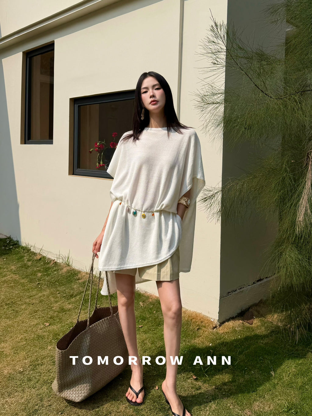 TOMORROW ANN Early Spring 2026 Lazy Style Elegant Loose Fashion Knitwear