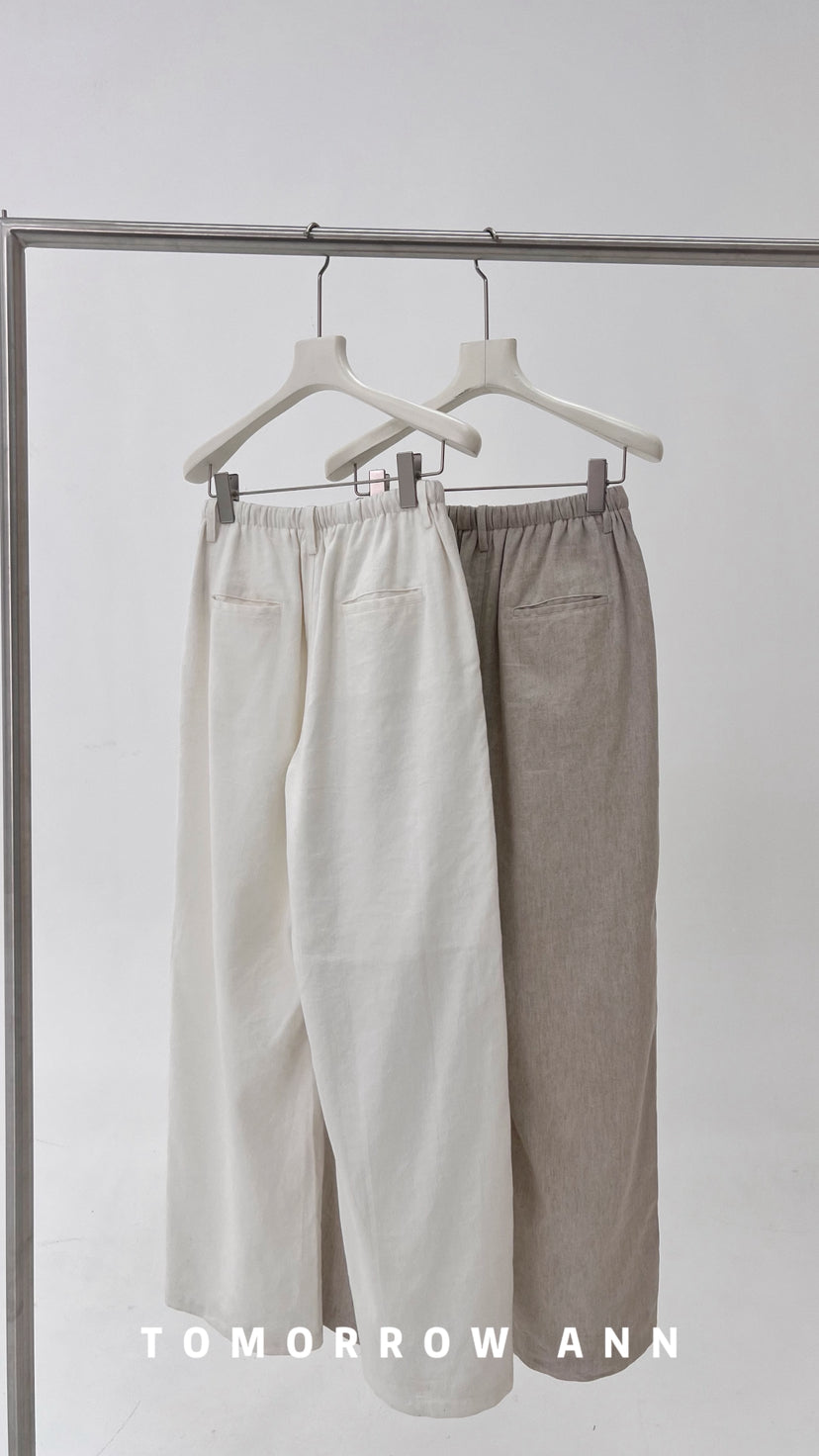 TOMORROW ANN Early Spring Minimalist Drawstring Fashion Casual Pants