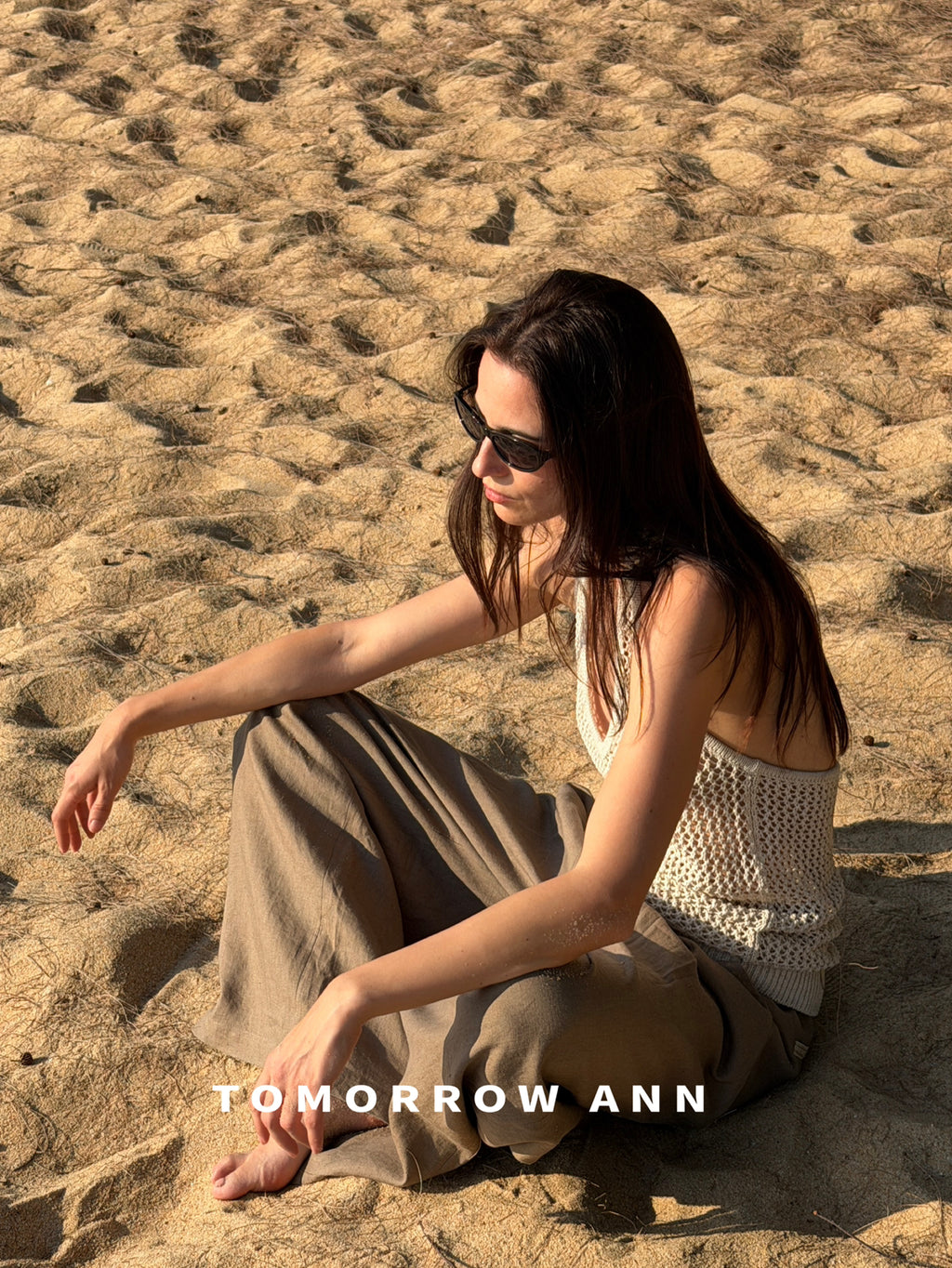 Spring 2026! 【TOMORROW ANN】Color-Block Webbing Decorated Casual Pants 12513# OZQ