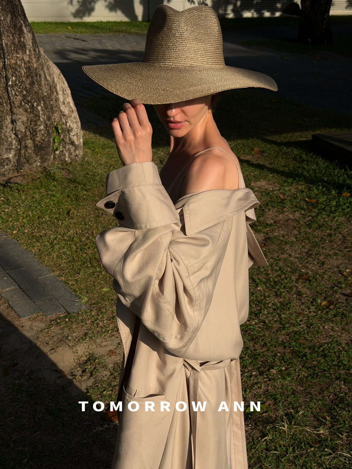 Spring 2026! [TOMORROW ANN] Designer Elegant Long Versatile Trench Coat (with Belt) 12871# OZQ