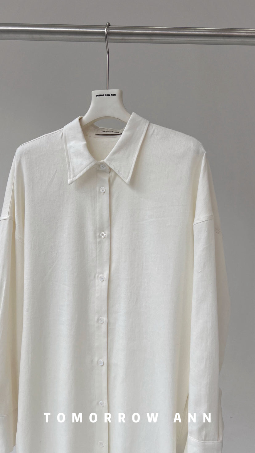 TOMORROW ANN Spring 2026 Designer Elegant Loose Versatile Button-Down Shirt