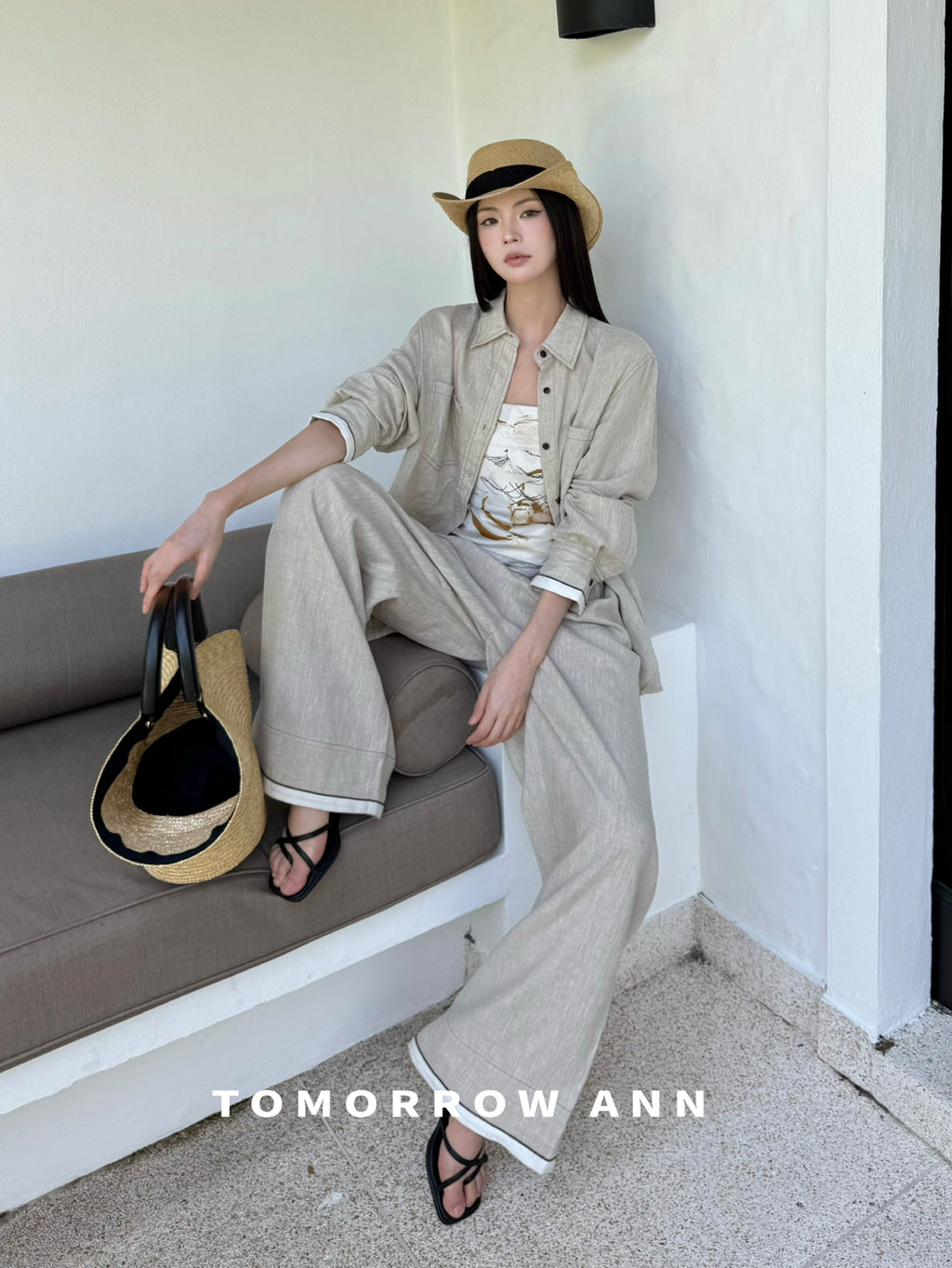TOMORROW ANN Premium Linen Shirt - 2026 Spring Old Money Aesthetic Quiet Luxury Loose Blouse