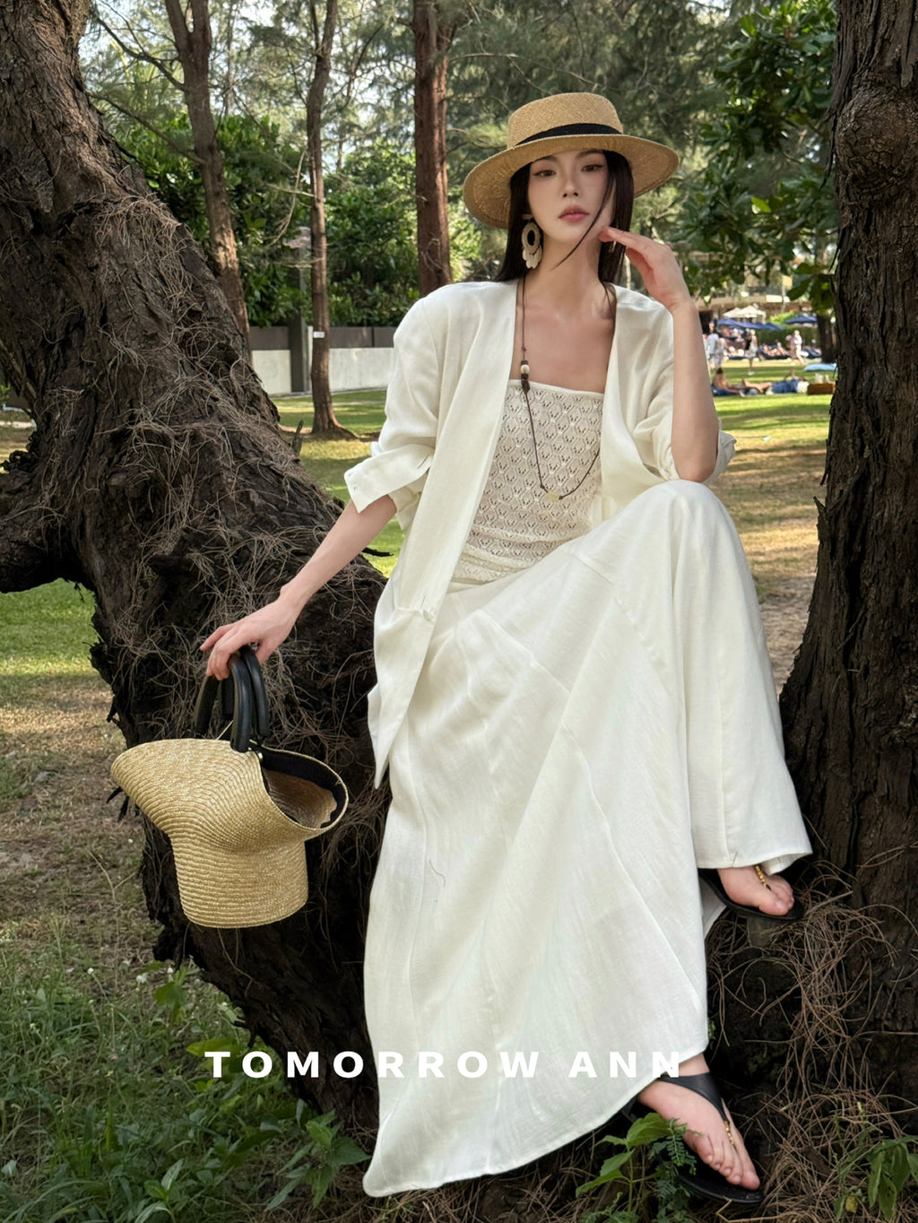 TOMORROW ANN Early Spring Elegant Pleated A-Line Midi Skirt - Slimming Lazy Style Chic Skirt