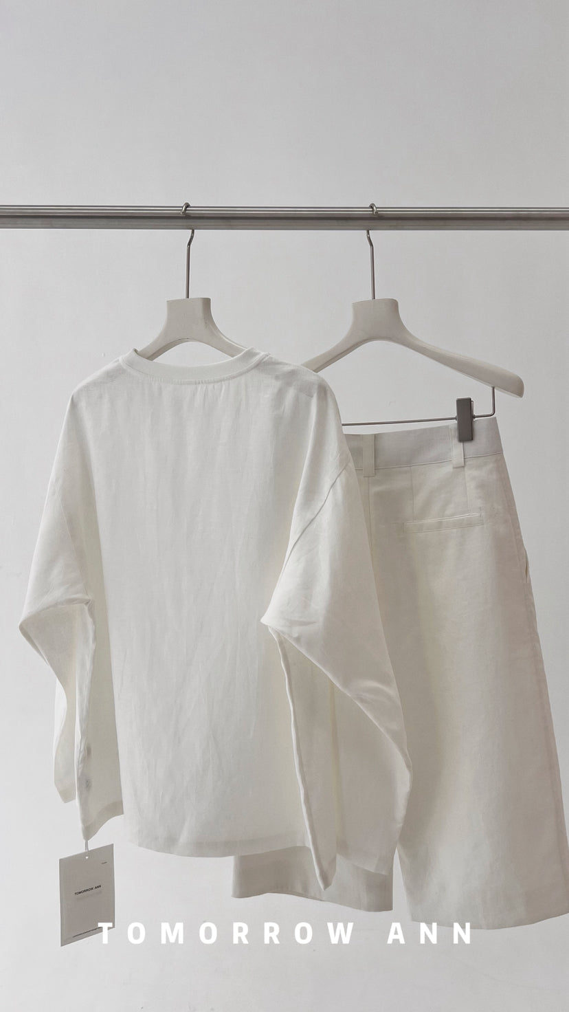TOMORROW ANN Spring 2026 Elegant Loose-Fit Blouse - Minimalist Relaxed Style