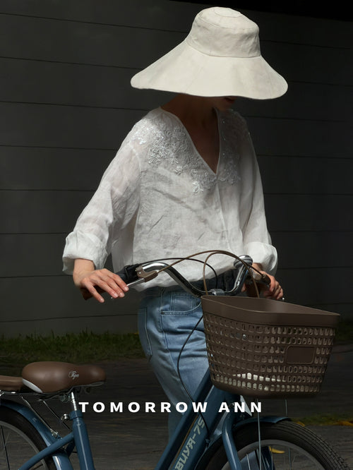 2026 Early Spring! [TOMORROW ANN] French Temperament Embroidery Sequin Fashion Blouse 12838# OZQ