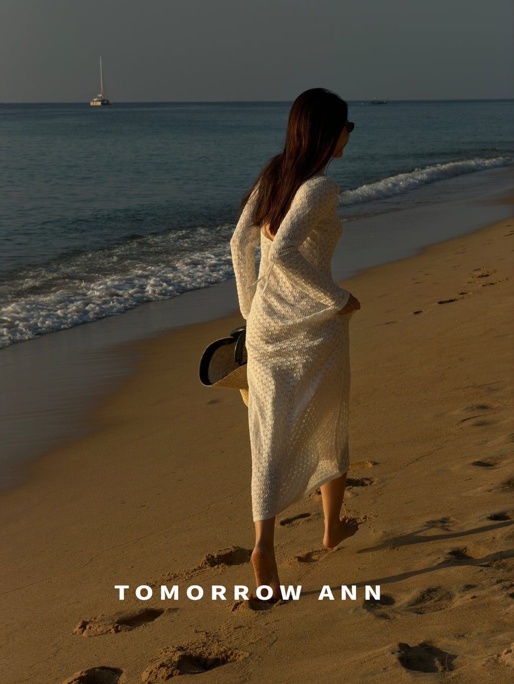 Early Spring 2026! 【TOMORROW ANN】 Hollow-out Open Back Slim Fit Maxi Dress (Contains 15% Wool) 12751# OZQ