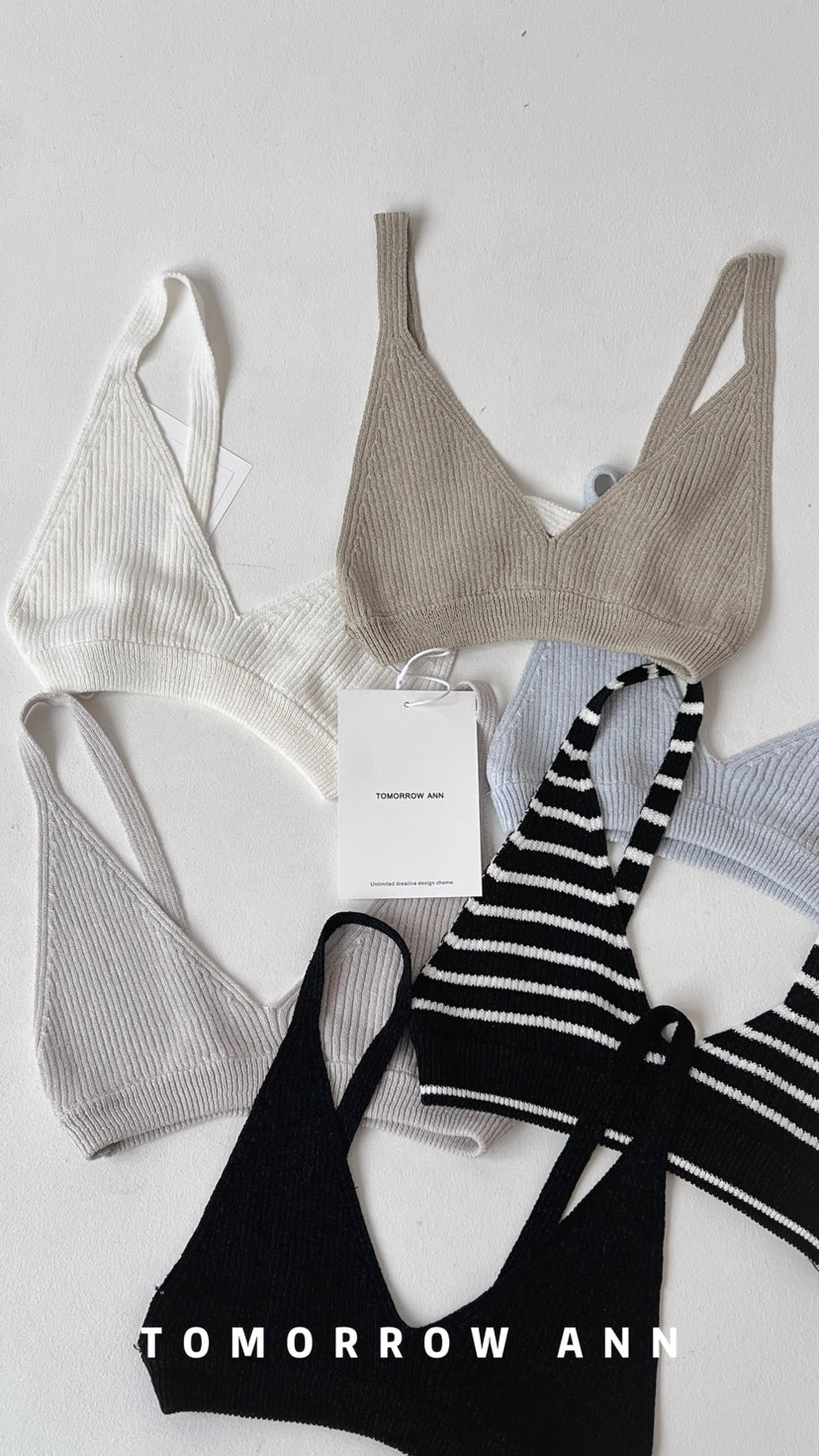 TOMORROW ANN 2026 Early Spring Premium Paper Yarn Slim Fit Knitted Camisole Vest