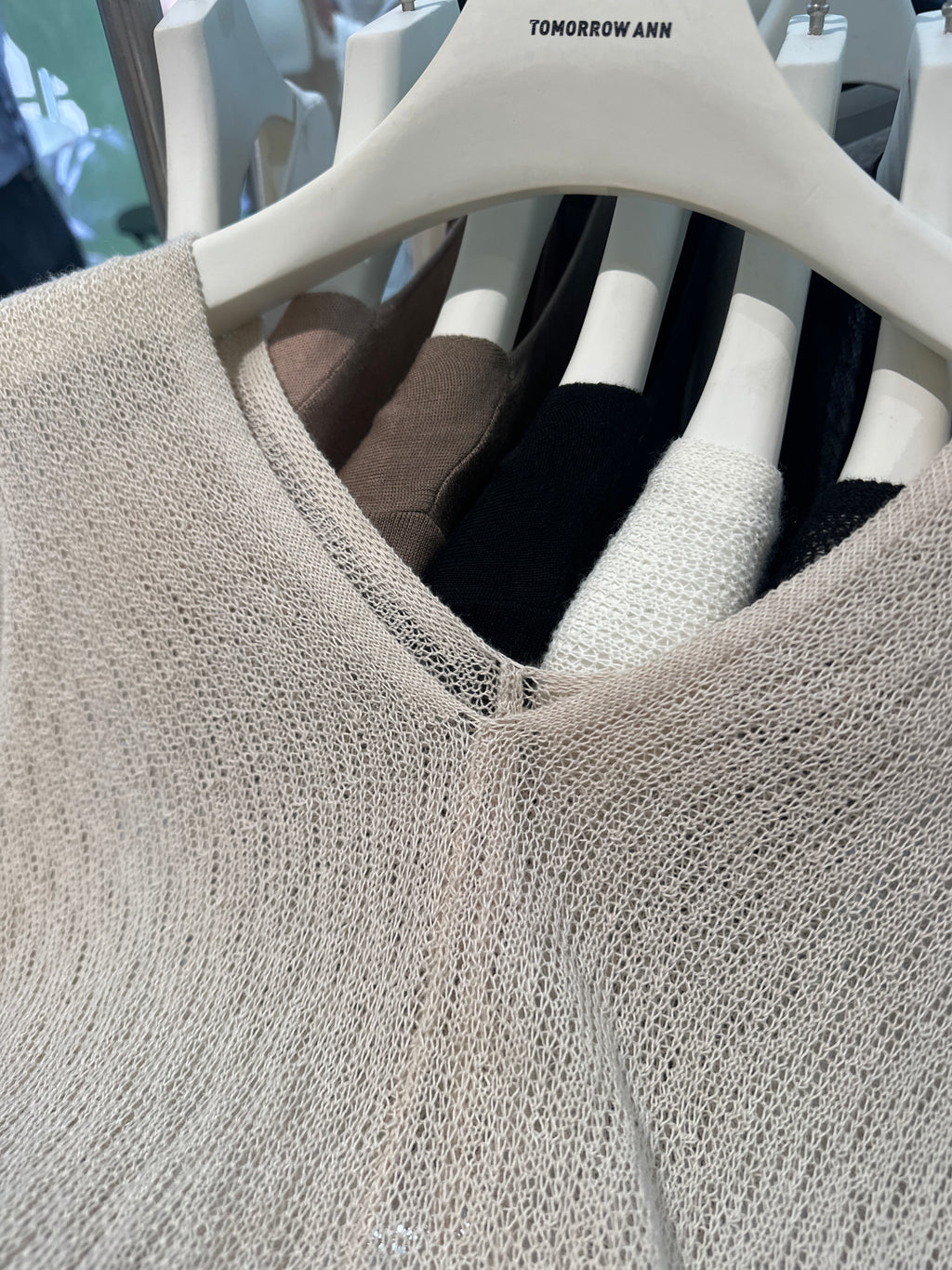 TOMORROW ANN Early Spring 2026 Minimalist Luxury V-Neck Loose Wool Blend Knit Sweater