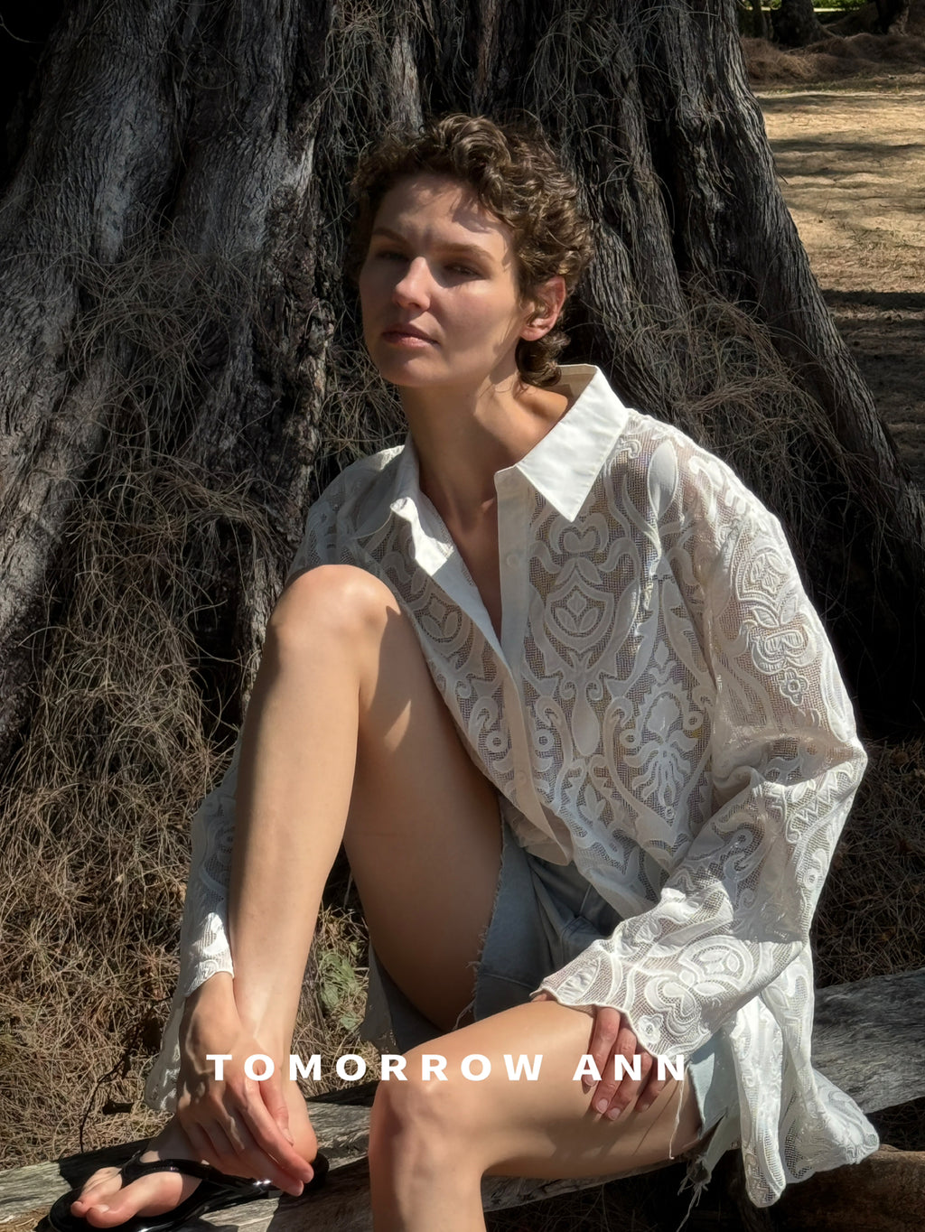 TOMORROW ANN Spring 2026 Elegant Embroidered Vacation Style Versatile Blouse