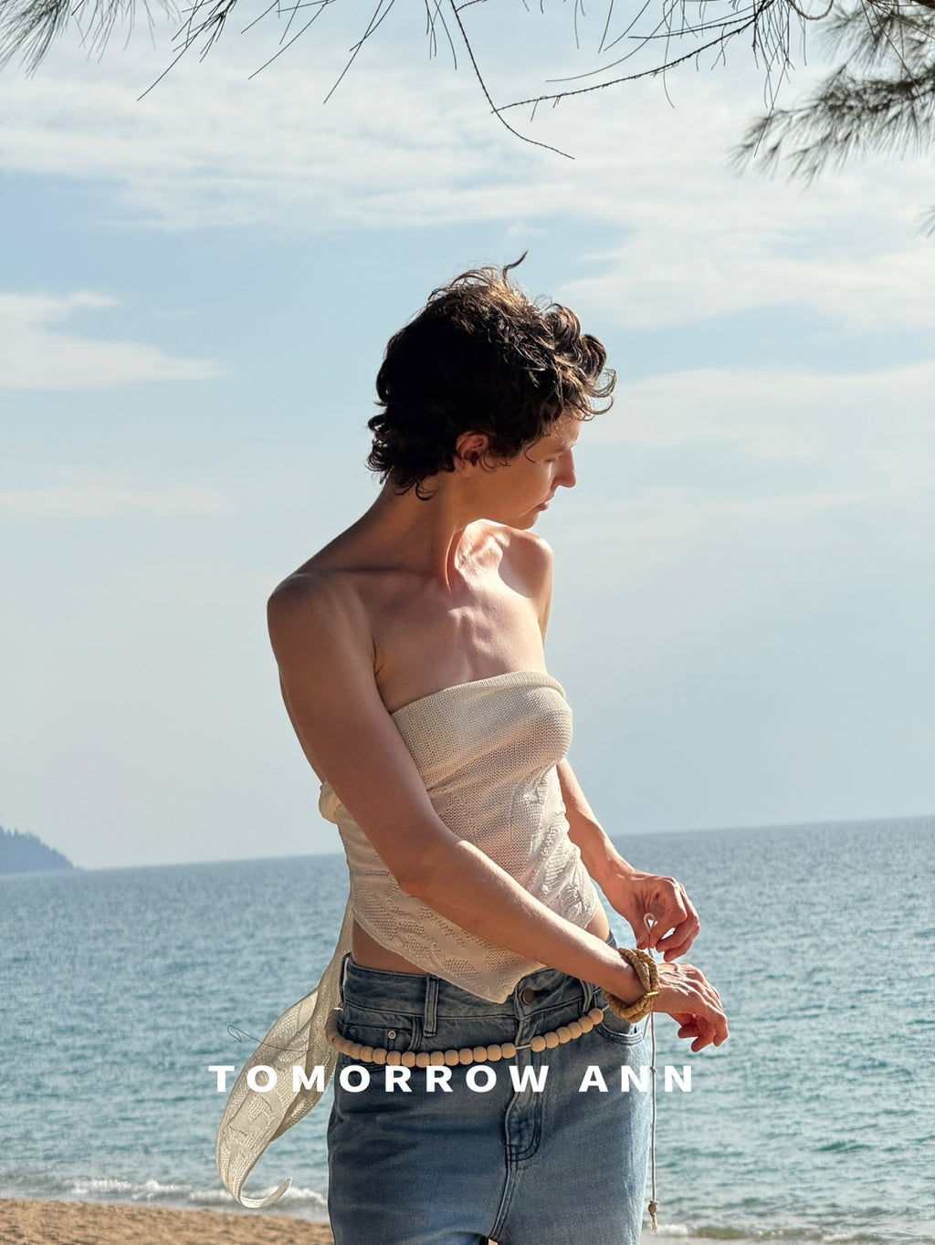 TOMORROW ANN Jacquard Textured Triangle Shawl - Premium Elegant Wrap for Women