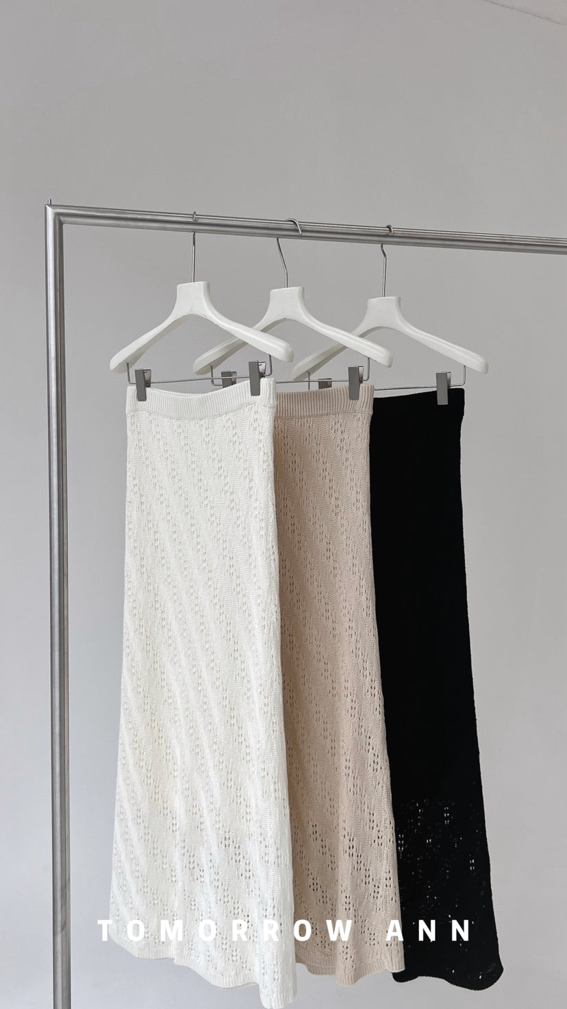 TOMORROW ANN Early Spring High-Waist Elegant Slimming A-Line Maxi Skirt