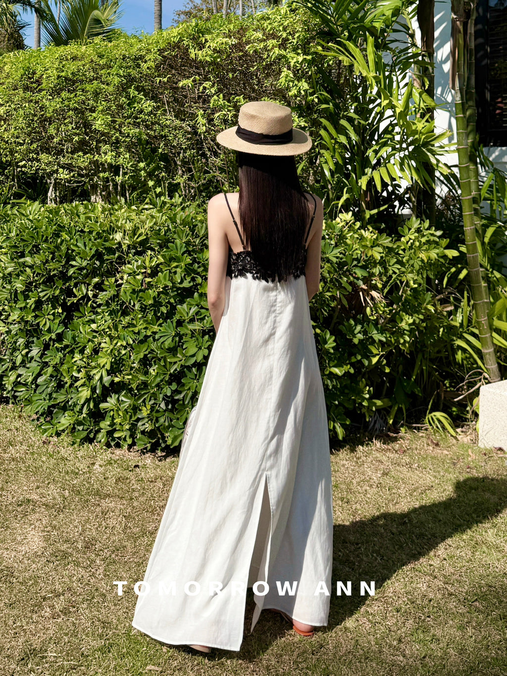 Elegant Lace Patchwork Camisole Maxi Dress - Spring Chic Designer Slip Dress for Dates