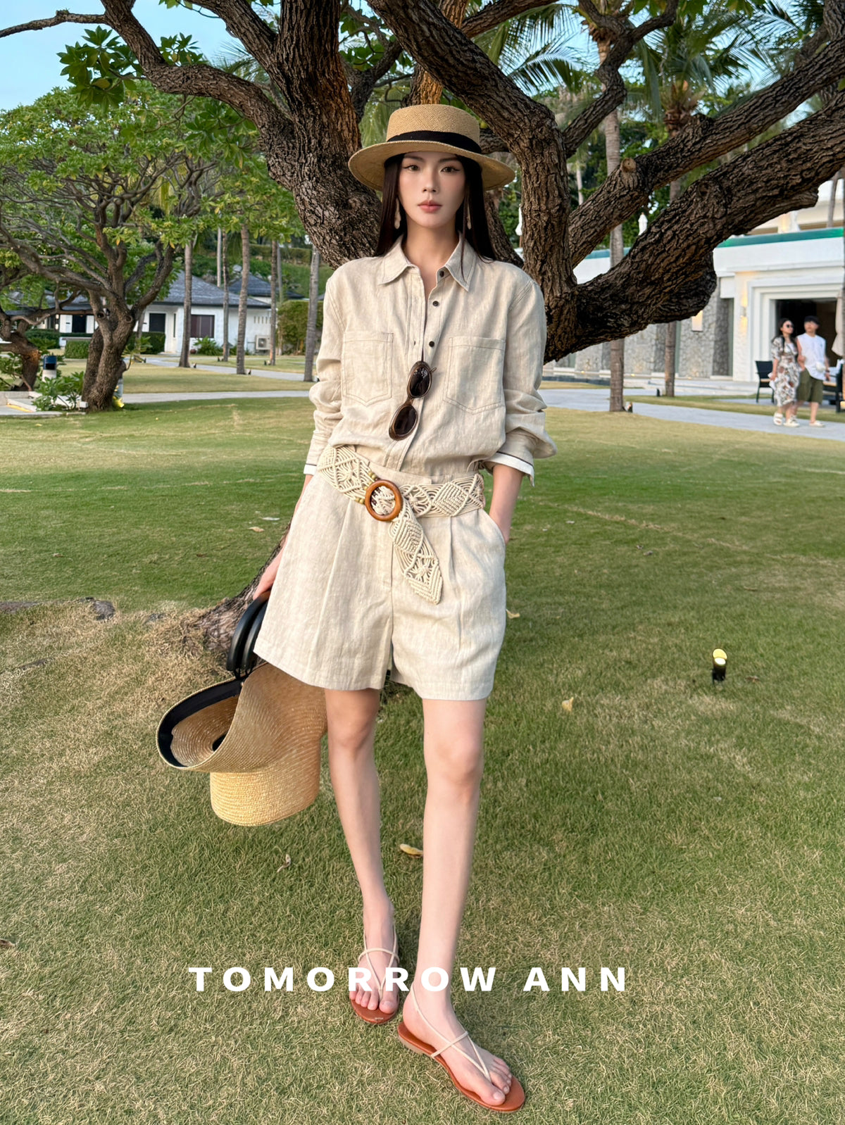 TOMORROW ANN Premium Linen Shirt - 2026 Spring Old Money Aesthetic Quiet Luxury Loose Blouse