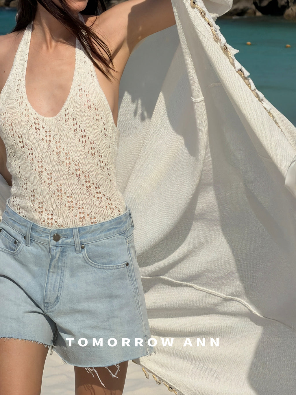 TOMORROW ANN High-Waisted Washed Denim Shorts - Versatile Spring Casual Essentials